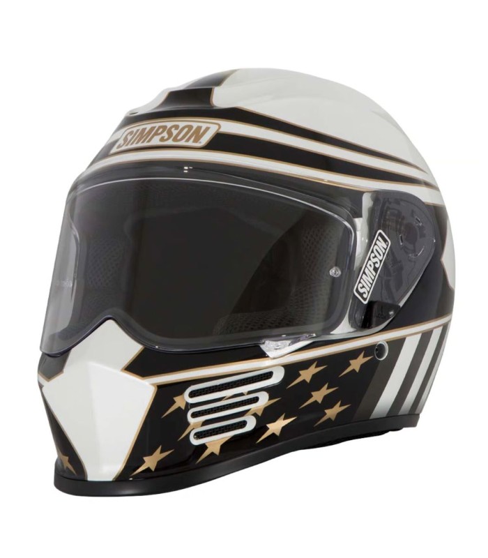 Motorrad integralhelm Simpson Speed Americana gold