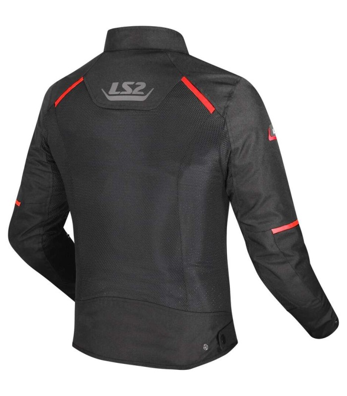 LS2 Breeze jacket black red