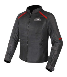 LS2 Breeze jacket black red