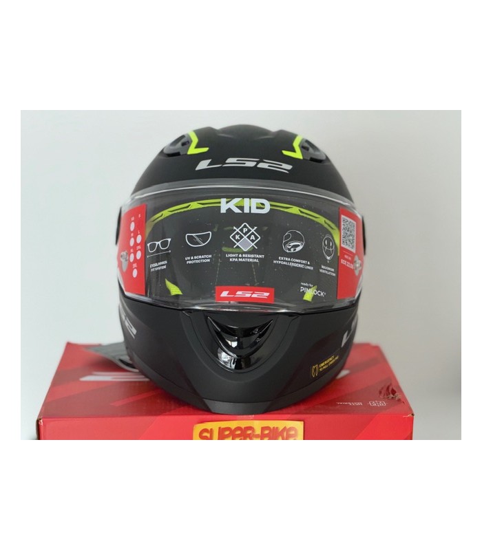 Kinder helm LS2 FF812 Kid schwarz mat