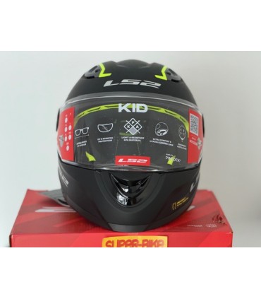 LS2 FF812 Kid black mat helmet