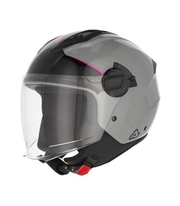 Casque jet Acerbis Levante gris pink