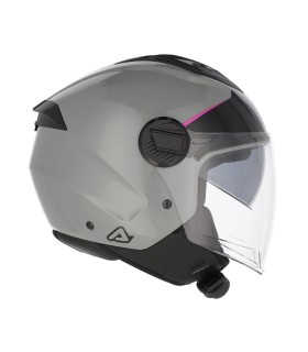 Casque jet Acerbis Levante gris pink