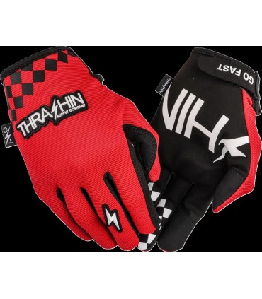 Thrashin Go Fast red summer gloves