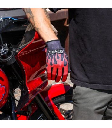 Thrashin Flame red gloves