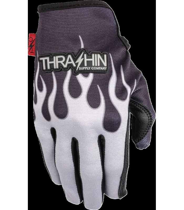 Thrashin Flame white gloves