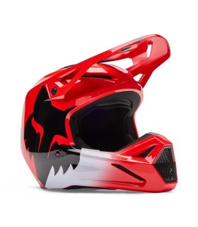 Casco Cross Fox V1 Shield rosso