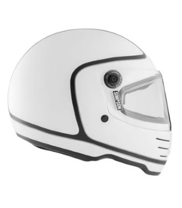 Simpson M62 hondo white mat helmet