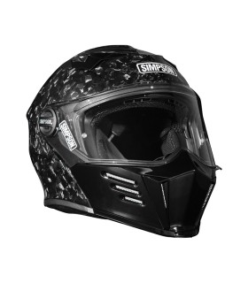 Simpson Darksome Carbon Forged flip up helmet