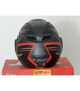 LS2 FF910 Advant 2 Kuka red black mat helmet