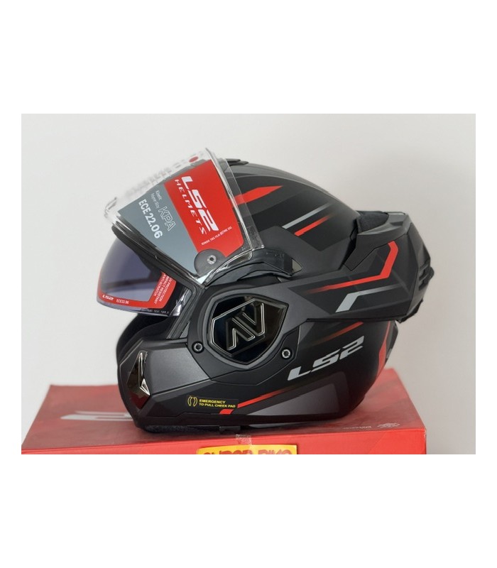 LS2 FF910 Advant 2 Kuka red black mat helmet