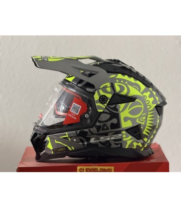 LS2 MX702 Pioneer 2 Rangi yellow helmet