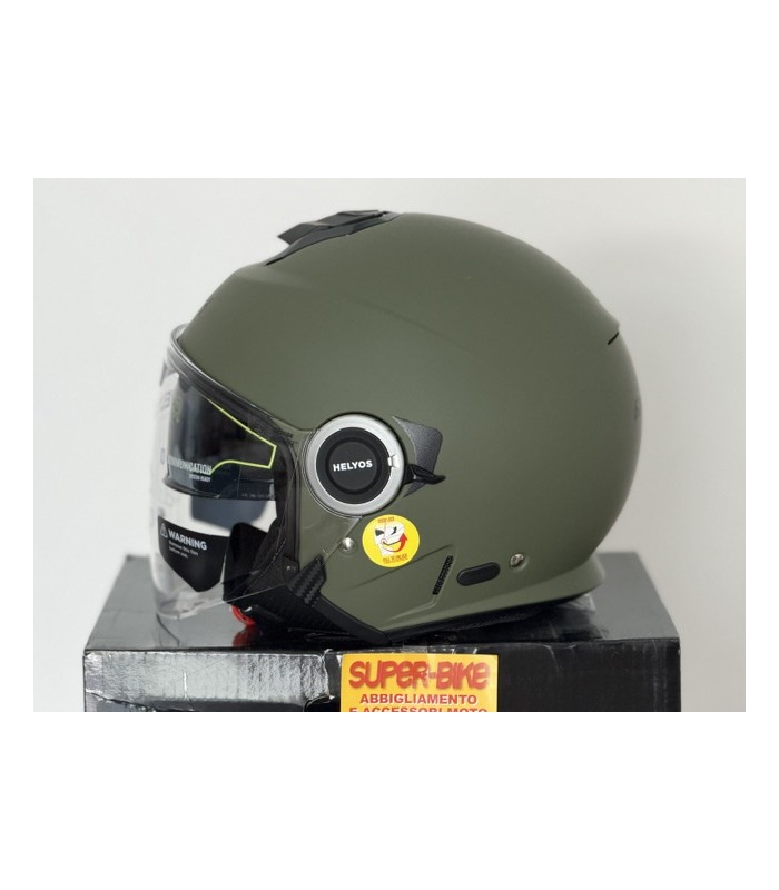 Casque jet Airoh Helyos vert matt