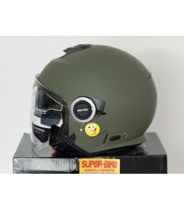 Casco jet Airoh Helyos verde opaco
