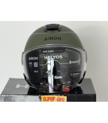 Casco jet Airoh Helyos verde opaco