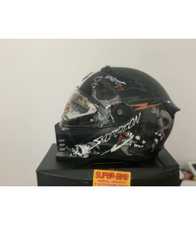 Scorpion Covert FX Skullz gray gold matt helmet