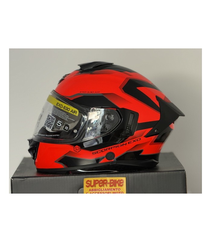 Casco Scorpion Exo 530 Air Clip rosso
