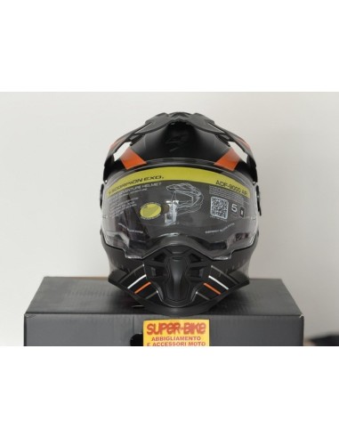 Scorpion Adf-9000 Air Feat grey orange helmet