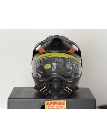 Scorpion Adf-9000 Air Feat grey orange helmet