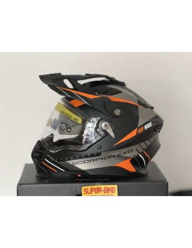 Scorpion Adf-9000 Air Feat grey orange helmet