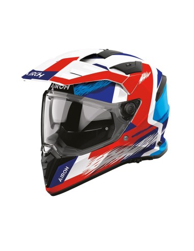 Casco Airoh BADX-X Airspeed blu rosso