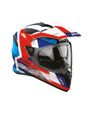 Casco Airoh BADX-X Airspeed blu rosso