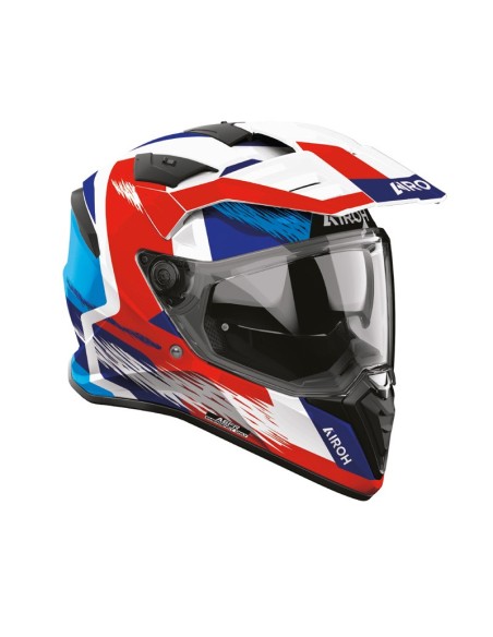 Casco Airoh BADX-X Airspeed blu rosso