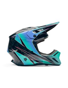 Casco Motocross Fox V3 RS Canvas acqua 2