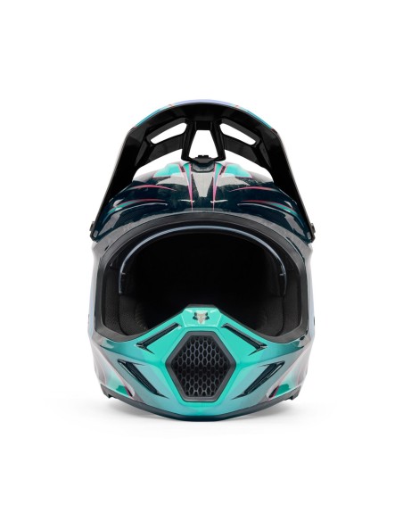 Helm Motocross Fox V3 RS Canvas acqua