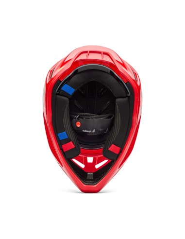 Casco Motocross Fox V3 RS Fracture rosso