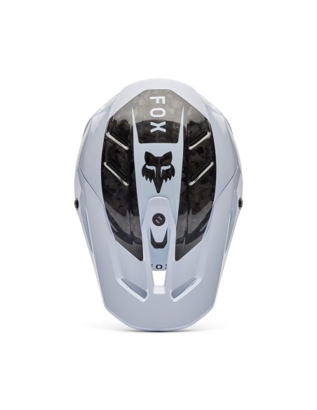 Casque Motocross Fox V3 RS Fracture blanc