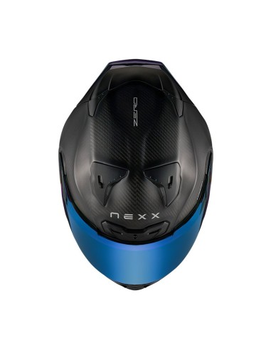 Casque moto Nexx X.R3R Zero Pro 2 Carbon noir bleu matt