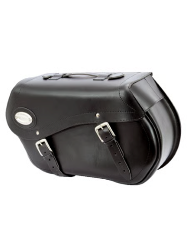 Longride, leather smooth saddlebags HCL153