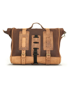 Longride, 'Old Chopper' waxed cotton saddlebag.  2