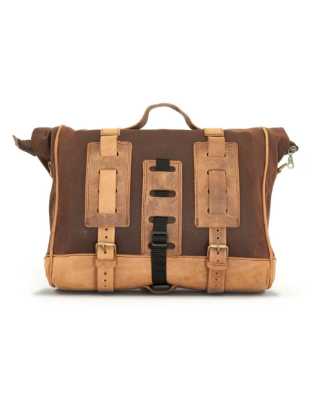 Longride, 'Old Chopper' waxed cotton saddlebag. 
