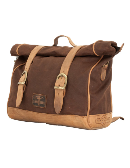 Longride, 'Old Chopper' waxed cotton saddlebag. 