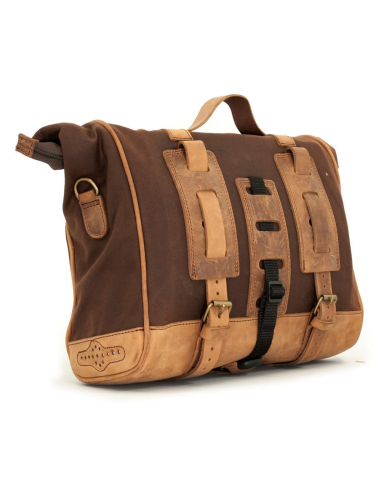 Longride, 'Old Chopper' waxed cotton saddlebag. 