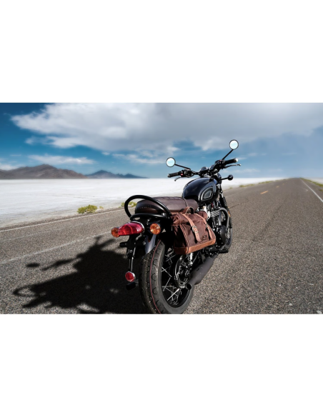 Longride, 'Old Chopper' waxed cotton saddlebag. 