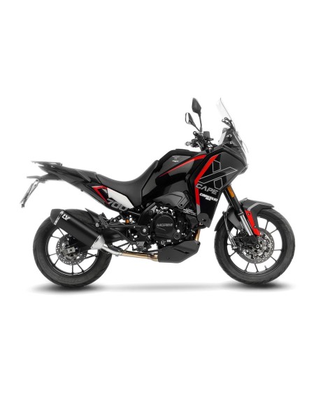 Scarico LeoVince Morini X​-​Cape 700 – LV​-​14 Inox Black ​/