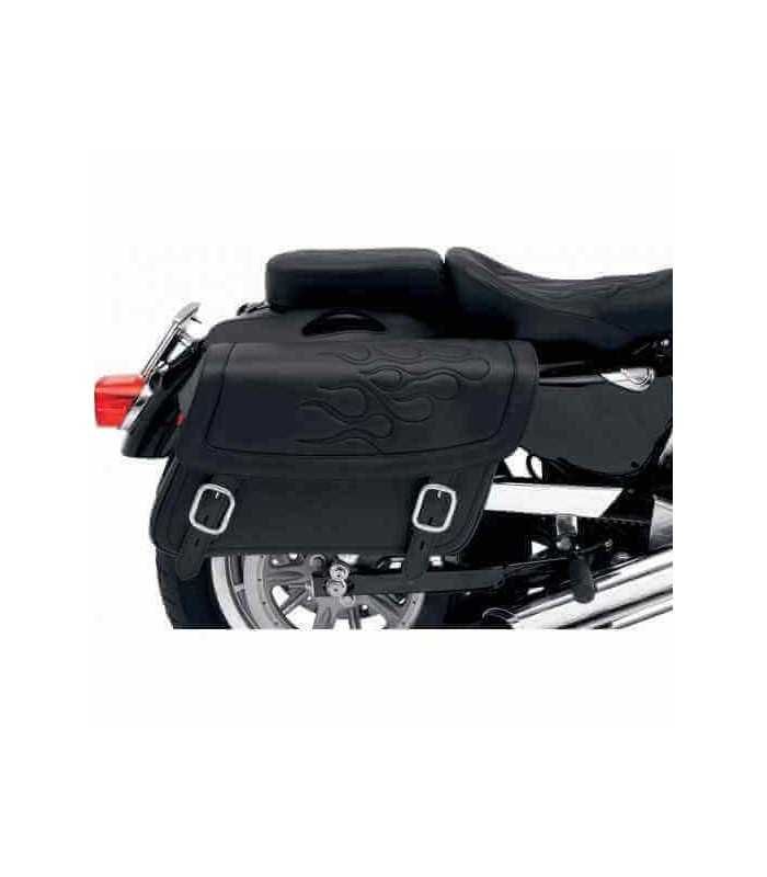 Saddlemen Highwayman Tattoo Slant Saddlebags, Jumbo black