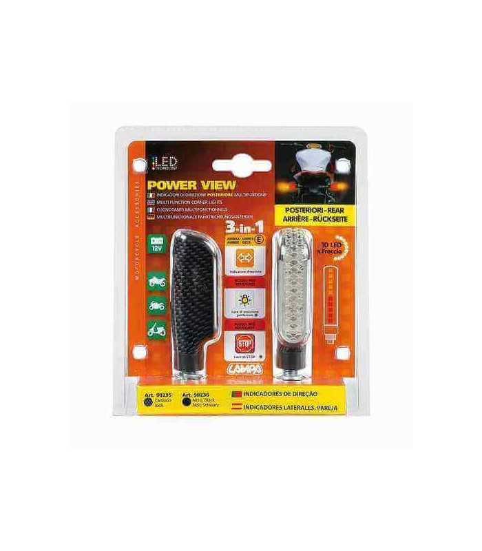 Power View, multi-Led rear corner lights, 12V - black or Carbon
