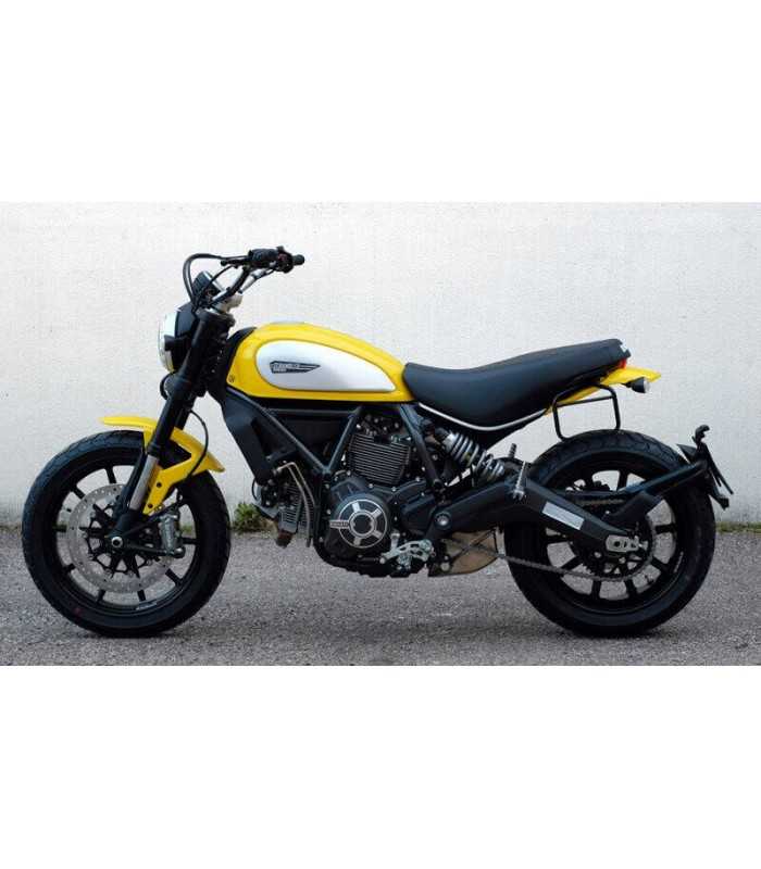 Unit Garage Borsa laterale + telaio Ducati Scrambler nera