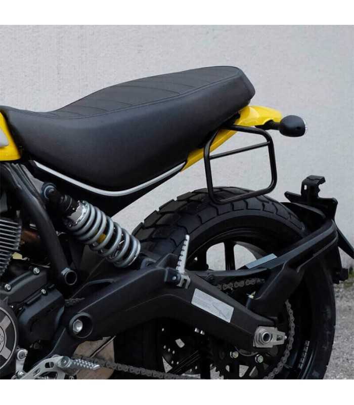 Unit Garage Side Pannier + subframe Ducati Scrambler black/brown