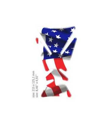 ONEDESIGN UNIVERSAL TANK PAD - GLOSS AMERICAN FLAG