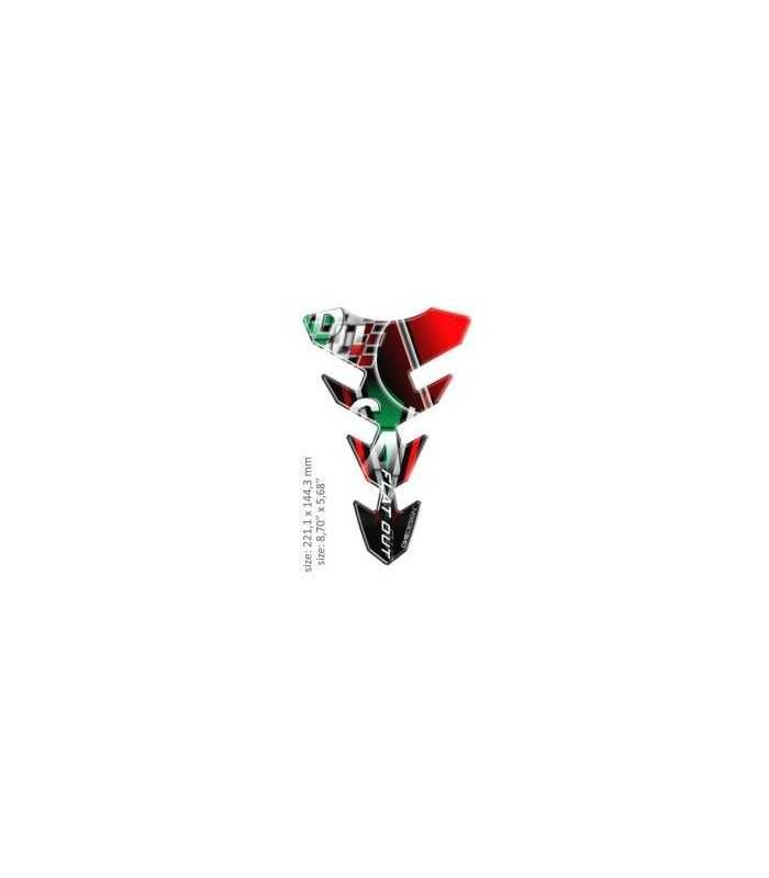 ONEDESIGN UNIVERSAL TANK PAD - GLOSS RED/GREEN/WHITE/BLACK - DUCATI
