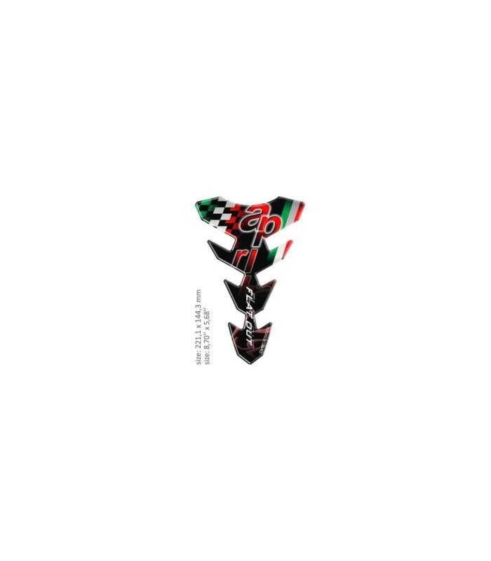 ONEDESIGN UNIVERSAL TANK PAD - GLOSS BLACK/RED/GRÜN - APRILIA