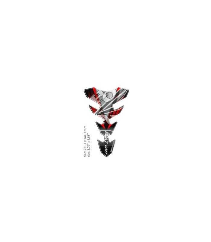 ONEDESIGN UNIVERSAL TANK PAD - GLOSS SCHWARZ/WHITE/RED - HONDA