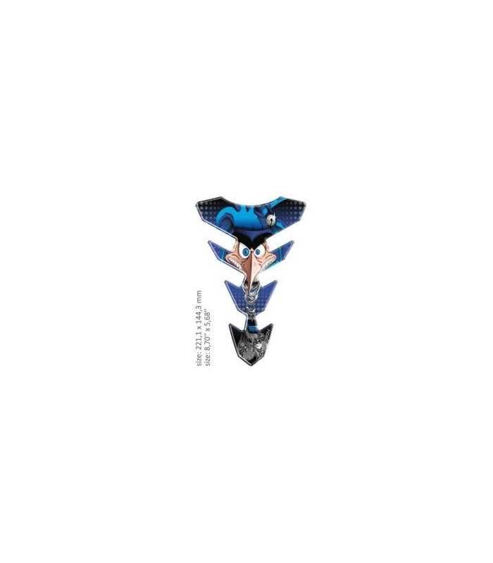 ONEDESIGN UNIVERSAL TANK PAD - GLOSS BLUE/BLACK - FACE DESIGN