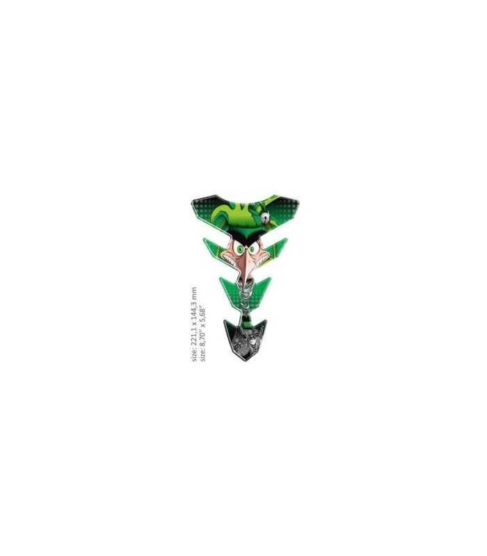 ONEDESIGN UNIVERSAL TANK PAD - GLOSS GREEN/BLACK - FACE DESIG