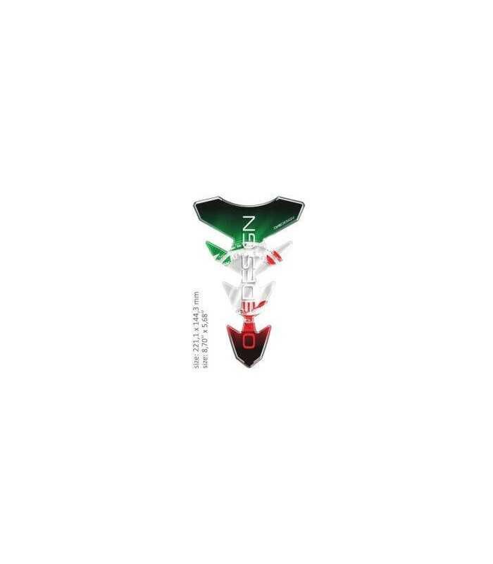 ONEDESIGN UNIVERSAL TANK PAD - GLOSS GRÜN/WHITE/RED - ITALIAN FLA